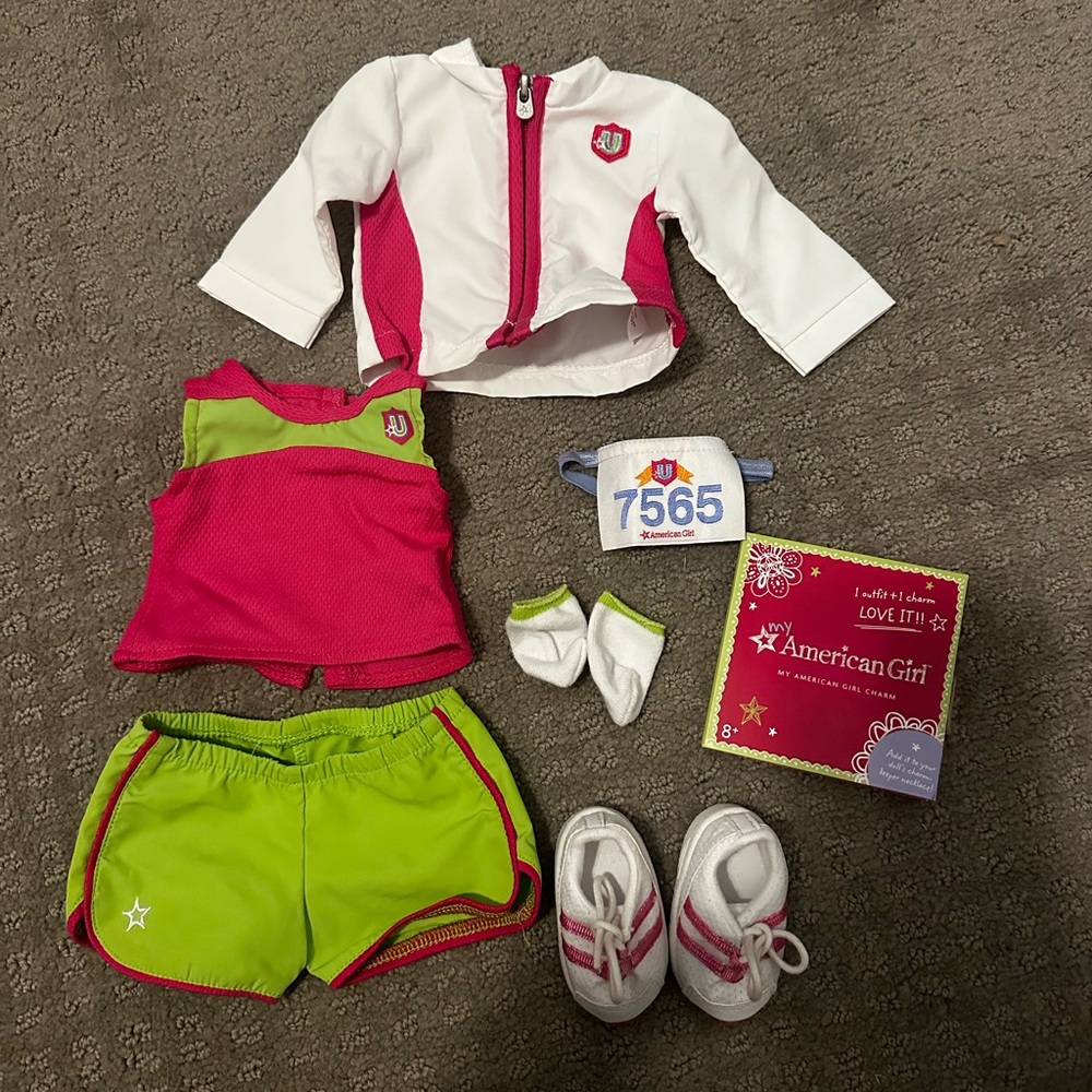 American Girl Doll Track Outfit set